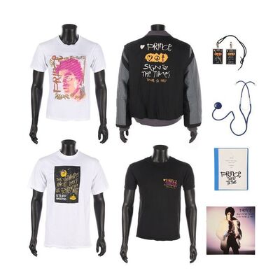 737. The Dr. Fink Collection: Sign O' The Times Tour Shirts, Jacket, Backstage Passes, Stethoscope, Programme and Itinerary ### PRINCE