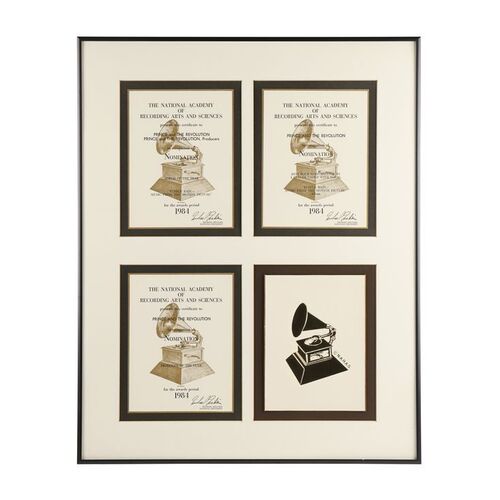 751. The Dr. Fink Collection: Framed Three "Purple Rain" Grammy Nomination Certificates ### PRINCE AND THE REVOLUTION