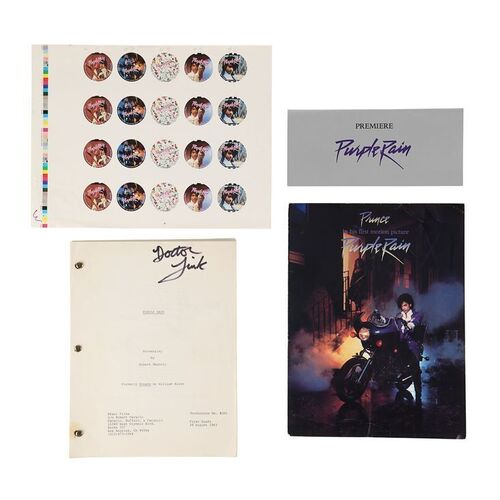761. The Dr. Fink Collection: Matt Fink's Personal First Draft Script and Movie Premiere Ticket ### PURPLE RAIN (1984)