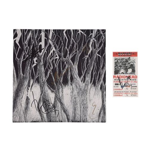 777. Autographed "The King of Limbs Sleeve" with Autographed Werchter Park Ticket Stub ### RADIOHEAD