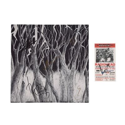 777. Autographed "The King of Limbs Sleeve" with Autographed Werchter Park Ticket Stub ### RADIOHEAD