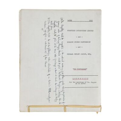784. Mick Jagger's Annotated Draft Contract from Performance (1970) ### THE ROLLING STONES: MICK JAGGER