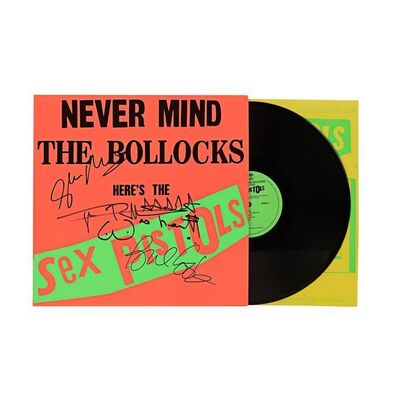 792. Never Mind the Bollocks, Here's the Sex Pistols 2008 US Release Vinyl Autographed by Paul Cook, Glen Matlock and Johnny Rotten ### SEX PISTOLS
