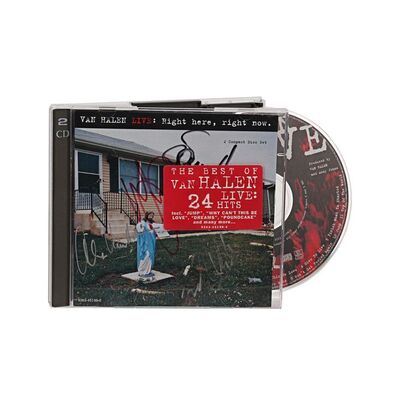 811. Eddie Van Halen, Alex Van Halen, Sammy Hagar and Michael Anthony Autographed "Live: Right Here, Right Now" CD ### VAN HALEN