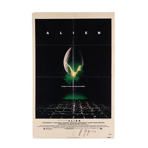 841. H.R. Giger-autographed Poster ### ALIEN (1979)