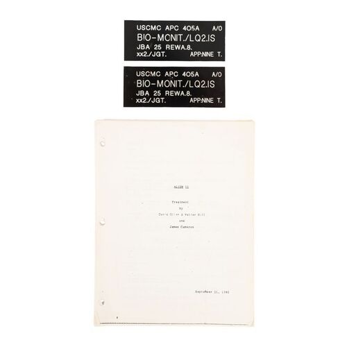 855. Script Treatment and APC Bio-Monitor Plaques ### ALIENS (1986)