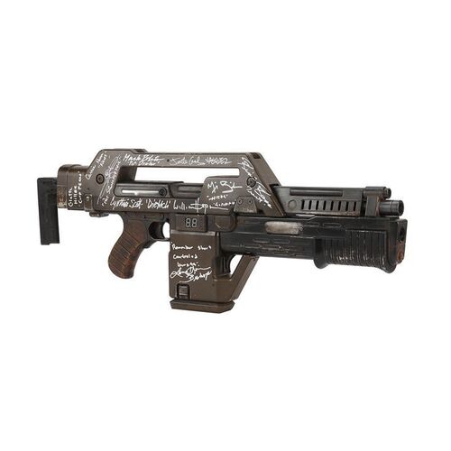 859. Cast-Autographed NERF M41A Pulse Rifle ### ALIENS (1986)