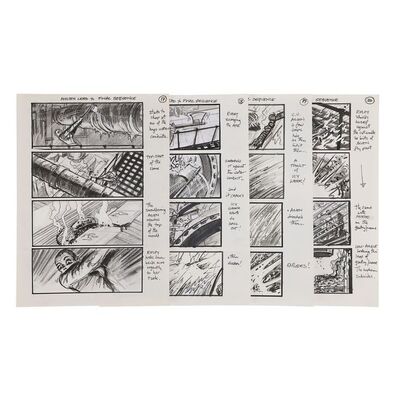 863. Martin Asbury Hand-drawn "Molten Lead to Final Sequence" Storyboard Pages ### ALIEN3 (1992)
