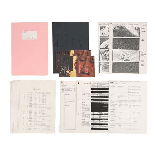 865. Script, call sheet, storyboards, production paperwork, premiere tickets and brochure ### ALIEN3 (1992)