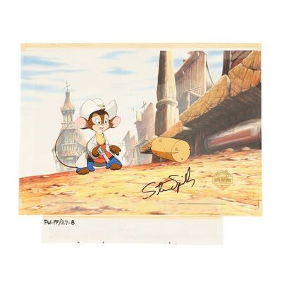 877. Steven Spielberg-Autographed Original Hand-painted Fievel Animation Cel ### AN AMERICAN TAIL: FIEVEL GOES WEST (1991)