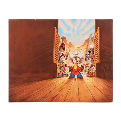 878. Original British Quad Poster Final Artwork by Brian Bysouth ### AN AMERICAN TAIL: FIEVEL GOES WEST (1991)