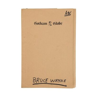 907. Screen-matched Gotham Globe File Folder for Bruce Wayne ### BATMAN (1989)