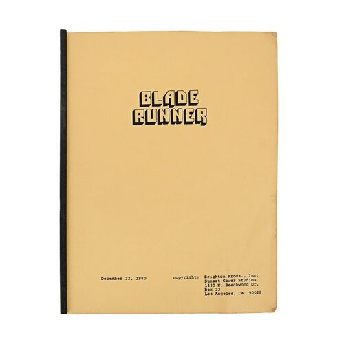 950A. Production Script ### BLADE RUNNER (1982)