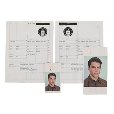 959. Jason Bourne (Matt Damon) CIA Paperwork ### THE BOURNE ULTIMATUM (2007)