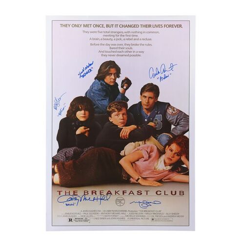 961. Cast-autographed Commercial Poster ### THE BREAKFAST CLUB (1985)