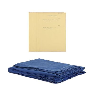 990. Alex DeLarge's (Malcolm McDowell) Pillow Case and Duvet Cover and Script Pages ### A CLOCKWORK ORANGE (1971)