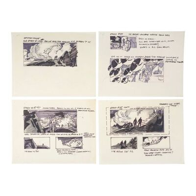 993. Douglas Trumbull Collection: Set of Four Hand-drawn George Jenson Devil's Tower FX Storyboards ### CLOSE ENCOUNTERS OF THE THIRD KIND (1977)