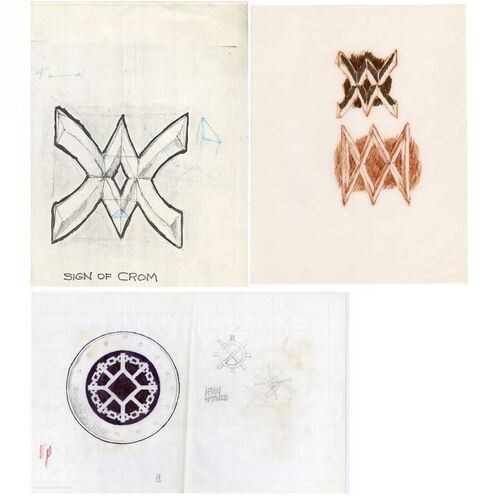 999. Hand-Drawn Ron Cobb Crom and Wheel of Pain Concept Artworks ### CONAN THE BARBARIAN (1982)