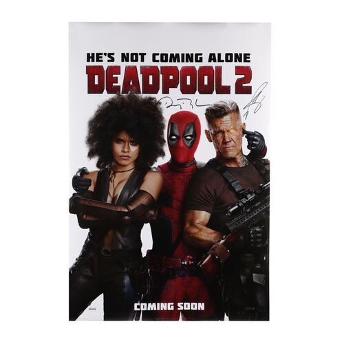 1030. Ryan Reynolds and Josh Brolin Autographed One Sheet Poster ### DEADPOOL 2 (2018)