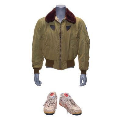1136. Captain Daniel McCormick's (Mel Gibson) Screen-matched Aviator Jacket and Sneakers ### FOREVER YOUNG (1992)