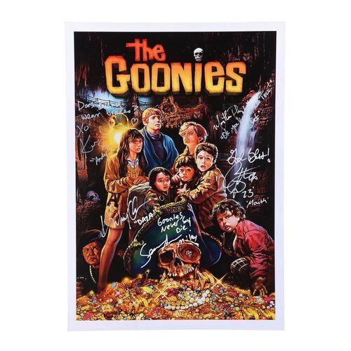 1169. Cast Autographed Poster ### THE GOONIES (1985)