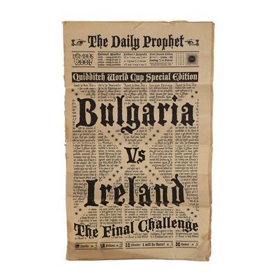 1222. "Bulgaria vs Ireland" Daily Prophet Newspaper Cover ### HARRY POTTER AND THE GOBLET OF FIRE (2005)