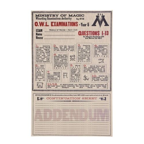1223. O.W.L. Examination Paper ### HARRY POTTER AND THE ORDER OF THE PHOENIX (2007)