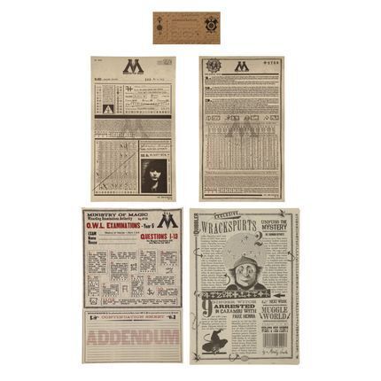 1237. Exam Paper, Ministry of Magic Documents, Gringotts Rune Credit Note and Quibbler Magazine ### HARRY POTTER AND THE ORDER OF THE PHOENIX (2007)/HARRY POTTER AND THE DEATHLY HALLOWS: PART 1 (2010)