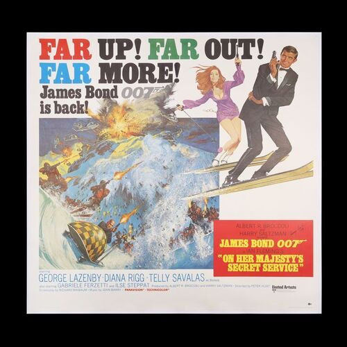 1302. George Lazenby Autographed US Six Sheet ### JAMES BOND: ON HER MAJESTY'S SECRET SERVICE (1969)
