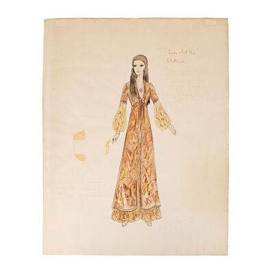 1303. Hand-sketched Costume Artwork of Solitaire (Jane Seymour) ### JAMES BOND: LIVE AND LET DIE (1973)