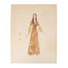 1303. Hand-sketched Costume Artwork of Solitaire (Jane Seymour) ### JAMES BOND: LIVE AND LET DIE (1973)