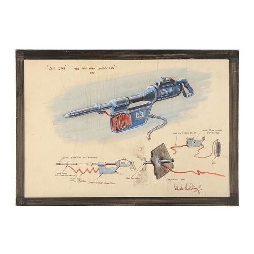 1307. Derek Meddings Hand-illustrated Cox Gun Concept Art ### JAMES BOND: THE SPY WHO LOVED ME (1977)