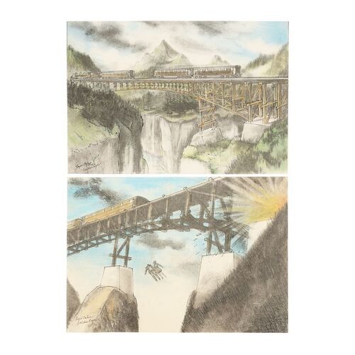 1338. Hand-Drawn Syd Cain Train and Bridge Artwork ### JAMES BOND: GOLDENEYE (1995)