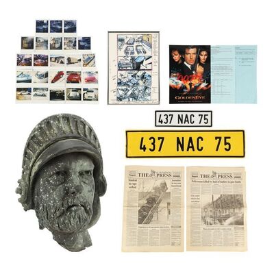 1341. Xenia Onatopp's (Famke Janssen) Ferrari Number Plates, Statue Head, Newspapers, and Production Ephemera ### JAMES BOND: GOLDENEYE (1995)