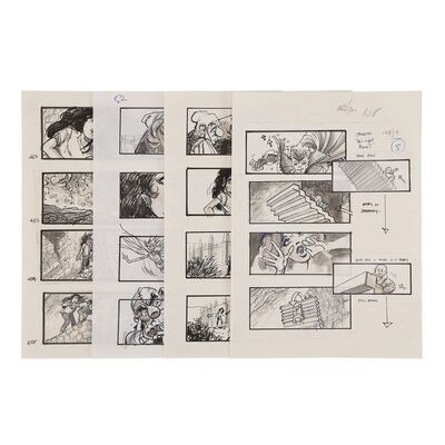 1424. Set of Four Hand-drawn Martin Asbury Storyboard Pages ### LABYRINTH (1986)