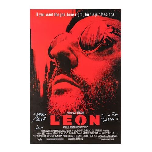 1438. Jean Reno-Autographed Reprint One Sheet ### LEON: THE PROFESSIONAL (1994)