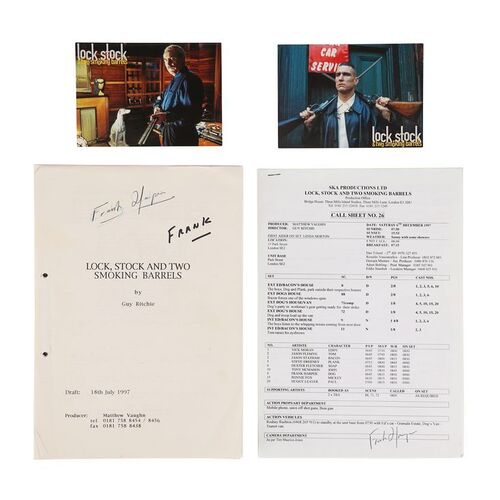 1448. Frank Harper Collection: Production-Used and Autographed Script, Autographed Call Sheet and Screening Tickets ### LOCK, STOCK AND TWO SMOKING BARRELS (1998)