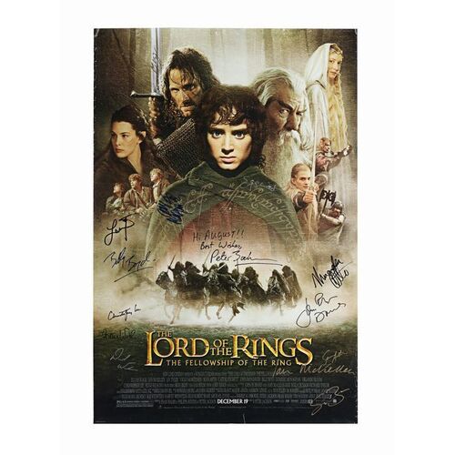 1455. Elijah Wood, Viggo Mortensen, Ian McKellen and Cast-Autographed Poster ### THE LORD OF THE RINGS: THE FELLOWSHIP OF THE RING (2001)