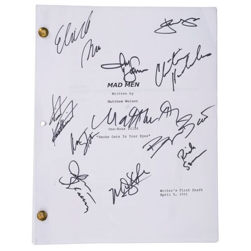 1458. Cast and Writer-Autographed First Draft Pilot Script "Smoke Gets In Your Eyes" ### MAD MEN - SMOKE GETS IN YOUR EYES (2007)