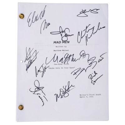1458. Cast and Writer-Autographed First Draft Pilot Script "Smoke Gets In Your Eyes" ### MAD MEN - SMOKE GETS IN YOUR EYES (2007)