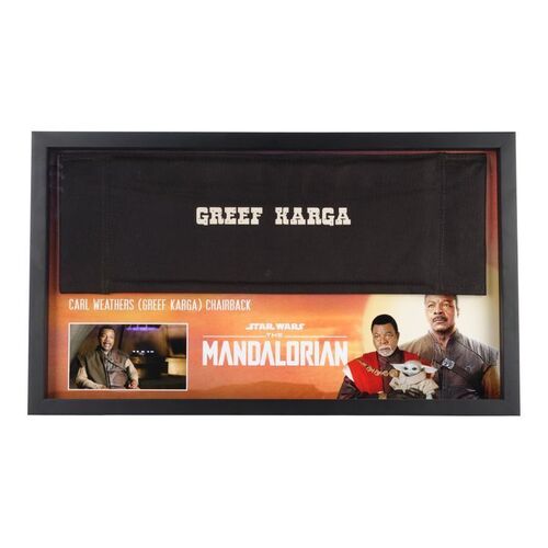 1464. Framed Greef Karga (Carl Weathers) Chairback ### THE MANDALORIAN (T.V. SERIES, 2019-2023)