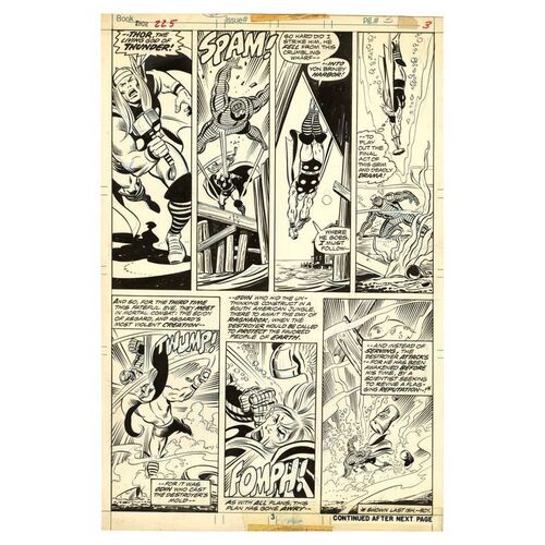 1482. Hand-drawn John Buscema and Joe Sinnott Thor No. 225 Pg. 3 ### MARVEL COMICS