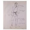 1489B. Hand-Illustrated Lois DeArmond Neo (Keanu Reeves) Dojo Costume Concept Sketch ### THE MATRIX (1999)