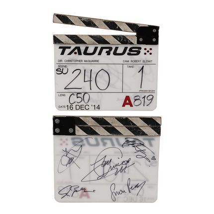 1502. Tom Cruise, Rebecca Ferguson, Simon Pegg and Cast-Autographed Clapperboard ### MISSION: IMPOSSIBLE-ROGUE NATION (2015)