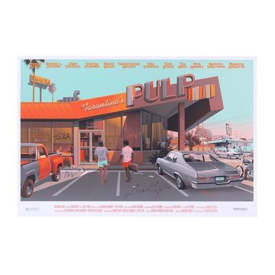 1573. Quentin Tarantino, Samuel L. Jackson and Tim Roth-Autographed Hand-numbered Variant Edition 2014 Screen Print by Laurent Durieux ### PULP FICTION (1994)