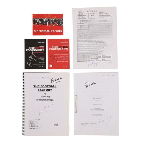 1583. Frank Harper Collection: Autographed Production-Used Script and Screening Tickets with John King-written The Football Factory Script and Call Sheet ### RISE OF THE FOOTSOLDIER (2007)