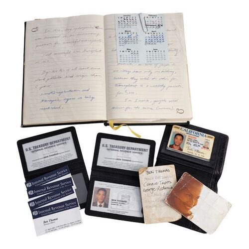 1593. Timothy Thomas' (Will Smith) Hand-annotated Notebook and Wallet with Production-made IDs ### SEVEN POUNDS (2008)