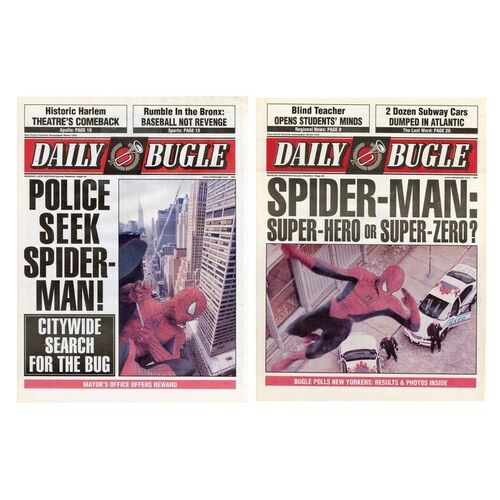 1611. Pair of Daily Bugle Newspaper Covers ### SPIDER-MAN (2002)