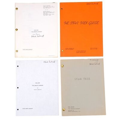 1634. Set of Three Robert Sabaroff's Signed "The Immunity Syndrome" Scripts and Series Writer's Guide ### STAR TREK: THE ORIGINAL SERIES - THE IMMUNITY SYNDROME (1967)
