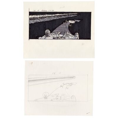 1678. Hand-drawn Joe Johnston Storyboard Sketch and Hand-illustrated Dave Carson Storyboard ### STAR WARS: THE EMPIRE STRIKES BACK (1980)
